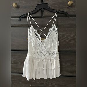 FP Movement by Free People White Lace Tank Top